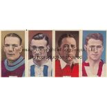 CIGARETTE CARDS Set of fifty International Caps cigarette cards, all footballers , in colour, issued