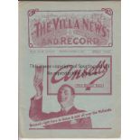 ASTON VILLA - EVERTON 1929-30 Villa home programme v Everton, 12/10/1929, slight creasing, rusty