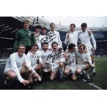 LEEDS 1968 Col 12 x 8 photo, showing Leeds United players celebrating with the League Cup after