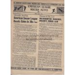 SCHALKE - WOLVES 63 Scarce American League Soccer News dated 26/5/63 which was a single sheet