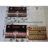 ARSENAL AUTOGRAPHS Two official signed colour team group photographs: 2004/5 signed by 14 players