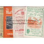1954-55 Collection of 24 programmes, 1954/5, home clubs are Mansfield, Southend, Man City,