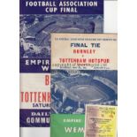 1962 CUP FINAL Official programme 1962 Cup Final , Burnley v Tottenham , plus match ticket and