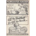NEWCASTLE - BURNLEY 1938-9 Newcastle home programme v Burnley, 10/9/1938, ex bound volume. Generally