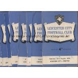 LEICESTER CITY 58-9 Twenty four Leicester City home programmes, 58-9, set of 21 x League plus Cup