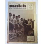 RACING CLUB - ARSENAL 1934 Issue of French magazine "Match" dated 20/11/1934 with coverage of Racing