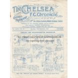 CHELSEA - WOLVES 1927 Chelsea home programme v Wolves, 17/12/1927, rusty staple removed, minor
