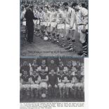 BURNLEY Photograph showing Burnley players at Wembley in 1962 being introduced to the Royal Guest