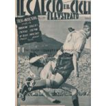 ITALY - ENGLAND 1952 Issue of Il Calcio eil Ciclismo Illustrato dated 22/5/52 with coverage of Italy