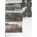 HORSE RACING Four postcards, 3 colour: Race Course and Rings, Doncaster 1906 No. 13196, The