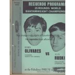 BOXING Very large, 12" x 10" , programme, very scarce, Ruben Olivares (Mexico) v Alan Rudkin,