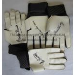 SIGNED GOAL KEEPER GLOVES Four signed Adidas / Umbro goalkeeping gloves – individually signed by