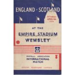ENGLAND - SCOTLAND 1936 Official programme, England v Scotland, 4/4/1936 at Wembley, score,