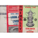 1965 CUP FINAL Programme, songsheet and menus for the train journey from Liverpool to Wembley and