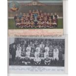 BRADFORD CITY Two postcards showing Bradford City teamgroups, 1911-12 in colour with the Cup and