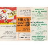 YORKSHIRE CLUBS A collection of 30 home programmes from 3 Yorkshire clubs in the 1950's and 1960'