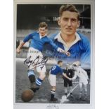 ROY BENTLEY / CHELSEA A large 16" X 12" signed colour print of Bentley with proof of signing. Good