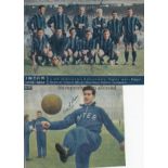INTER - MILAN 1955-56 Colour magazine team group of Inter, 1955-56, measuring 8" x 6" and signed