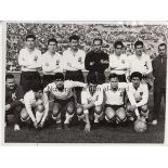 WORLD CUP 1962 Chile team photograph World Cup 1962, held in Chile, 9" x 7", the reverse has a stamp