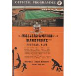 1959 CHARITY SHIELD Programme for Wolves at home v. Nottingham Forest 15/8/1959. Good