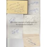 AUTOGRAPHS A collection of about 60 Autographs from the 1950's and early 1960's,some entertainers