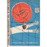 WORLD CUP 1954 Official programme 1954 World Cup, Germany v Hungary, 20/6/54 in Basel. This was a