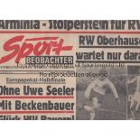 1968 ECWC SEMI FINAL Cardiff City v HSV Hamburg / AC Milan v Bayern Munich both matches played 1 May