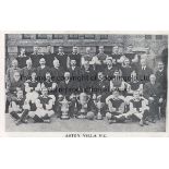 POSTCARD Postcard of the Aston Villa team of 1897/98 together with League and Cup which was in the