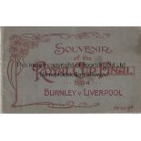 1914 CUP FINAL Souvenir of the "Royal Cup Final", 1914 Burnley v Liverpool. Published in Burnley