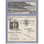 WATFORD Programme Watford Reserves v Fulham Reserves 3rd January 1931. Ex Bound Volume. Generally