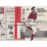 ARSENAL Collection of 21 away match programmes, mostly friendlies and European Competitions,