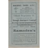 HALIFAX - STOCKPORT 1935-6 Halifax Town home programme v Stockport County, 21/3/1936, fold, score on