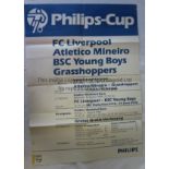 LIVERPOOL - PHILLIPS CUP Poster for the August 1984 Phillips Cup in Switzerland with four teams