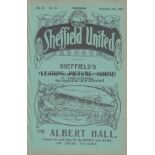 SHEF UTD - MAN UTD 1927 Sheffield United home programme v Manchester United, 10/12/1927, ex bound