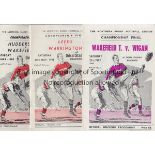 RL CHAMPIONSHIP FINALS Fourteen Rugby League Championship Final programmes, 1960-62 and 1965-74