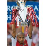 ARSENAL AUTOGRAPHS Eight signed colour items: 10" X 7" magazine picture signed by David Rocastle,
