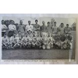 ENGLAND 1962 Large magazine black and white picture of the 1962 England World Cup squad measuring