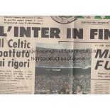1972 UEFA CUP SEMI FINAL AC Milan v Tottenham / European Cup Semi Final Celtic v Inter Milan. The