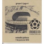 1970 FIFA WORLD CUP Brazil v England played 7 June 1970 at the Estadio Jalisco in Guadalajara,