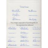 SWEDEN 1995 White foldover card signed by 23 players from the Sweden Umbro Cup squad 1995, six on