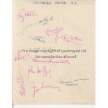 SOUTHEND Twelve Southend United signatures (11 players and the Manager) from the 1954/55 season on