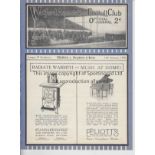 WATFORD Programme Watford v Brighton & Hove Albion 14th January 1928. Ex Bound Volume. Generally