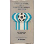 1978 WORLD CUP Official programme for the 1978 World Cup Finals in Argentina, published in Spanish