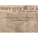 1876 NEWSPAPER COVERING FA CUP FINAL REPLAY Bell's Life in London newspaper 25/3/1876 which includes