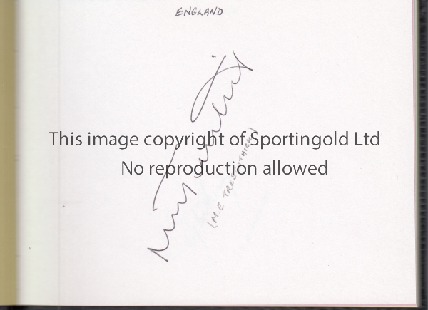 CRICKET AUTOGRAPHS An album containing 32 signatures including lance Gibbs, Courtney Walsh, Dilip