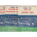 FA CUP FINALS Three official programmes, 1957 Cup Final, 58 and 60. Slight marks to 57, 58 has score