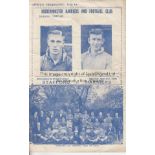 KIDDERMINSTER 1937-38 Kidderminster Harriers home programme v Stafford Rangers, 2/4/1938, Birmingham