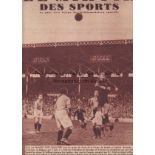 WORLD CUP 1938 Issue of French magazine, Le Miroir des Sports dated 8/6/1938 and coverage of the