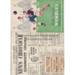 ENGLAND - SCOTLAND 47 Match programme, songsheet and ticket, England v Scotland 1947 at Wembley,