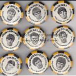 WOLVES BADGES Collection of 12 Wolves tin portrait pin badges issued by Wolverhampton Chronicle in